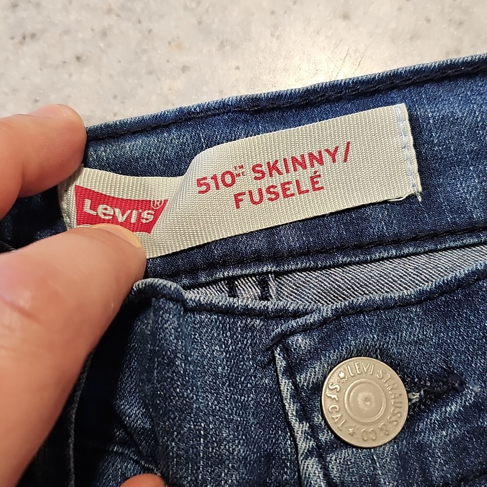 Levi's 510 27x26 Dark Blue Skinny Jeans - Picture 7 of 8